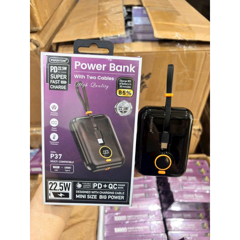 Pin Dự Phòng 22.5W PhanTom P37 10.000mah