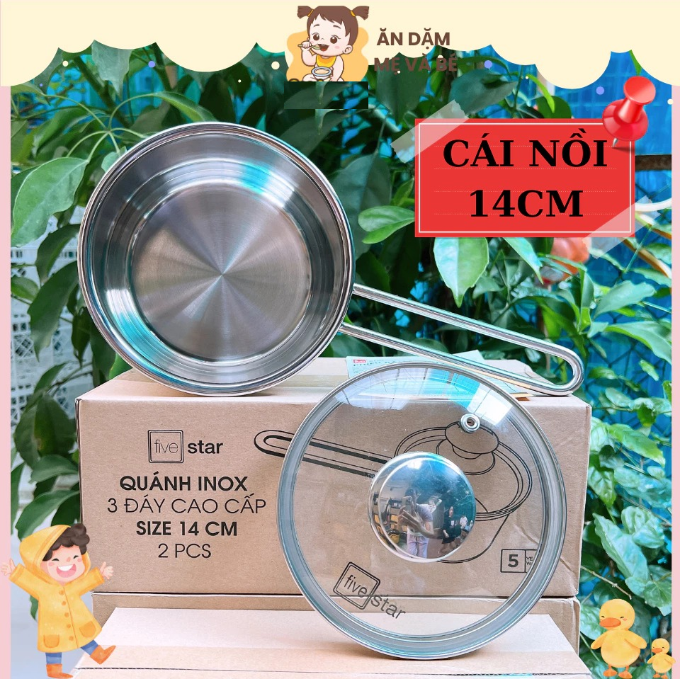 Nồi/ Quánh Inox Nấu Cháo FiveStar 12cm