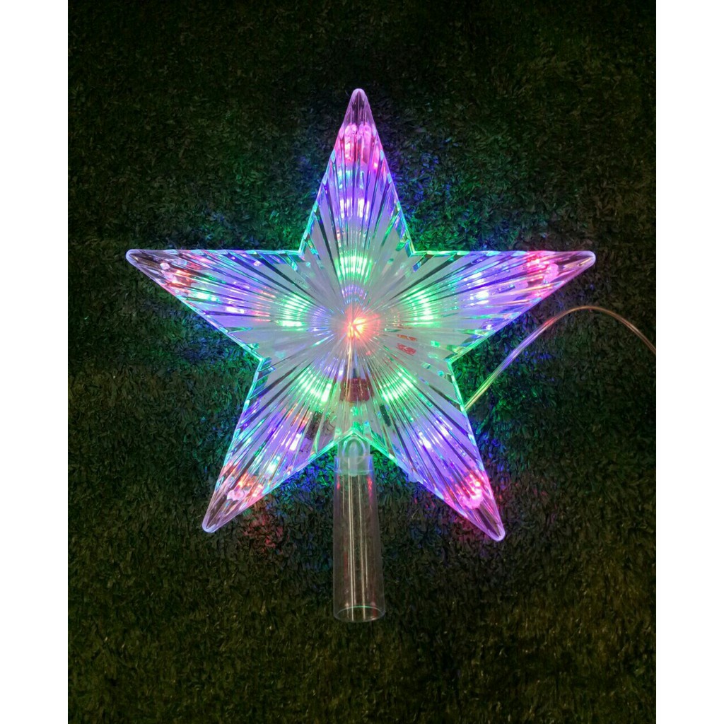 Sao Đỉnh Đèn Led Nhiều Màu Trang Trí Noel 20CM