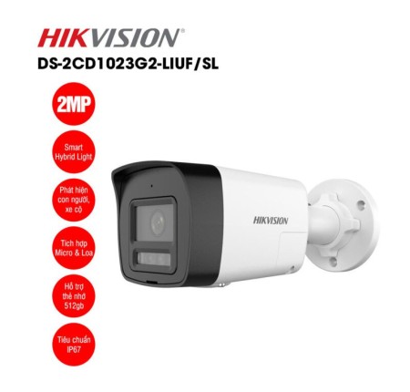 Camera IP Hikvision DS-2CD1023G2-LIUF/SL Chính Hãng