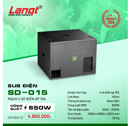 Sub Điện SD-015 Công Suất 650w