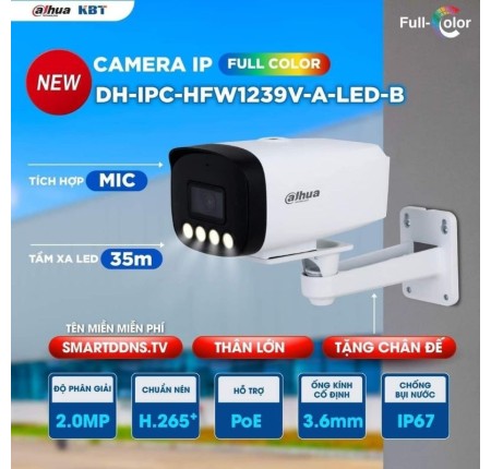 Camera Dahua ip DH-IPC-HFW1239V-A-LED-B