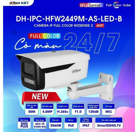 Camera Dahua ip DH-IPC-HFW2449M-AS-LED-B