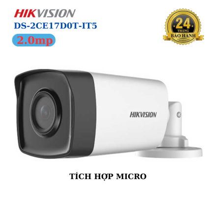 Camera Hikvision DS-2CE17D0T-IT5 Tích Hợp Micro