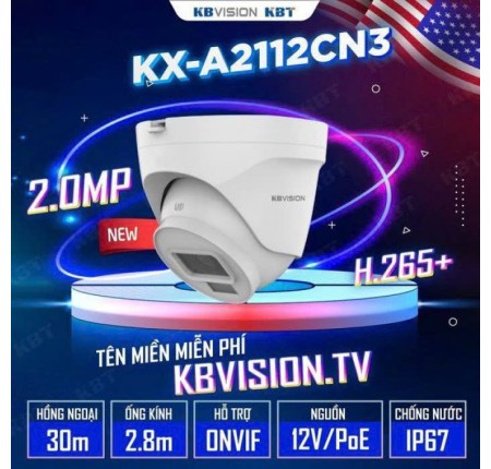 Camera Kbvision ip KX-A2112CN3 Chính Hãng