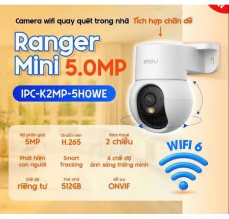 Camera Wifi imou 5.0mp IPC-K2MP-5H0WE