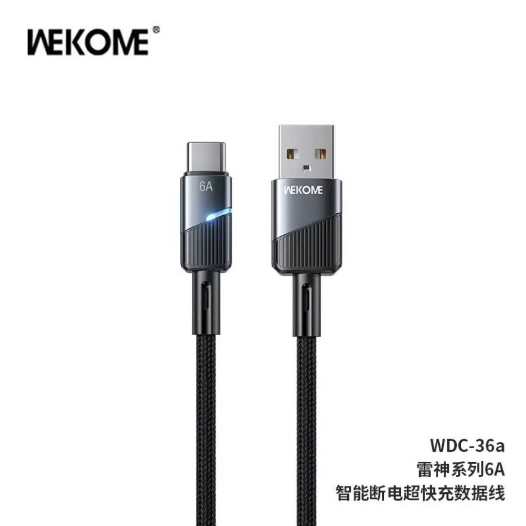 Cáp Sạc Nhanh 6A Wekome WDC-36a USB Ra Type-c (VN)