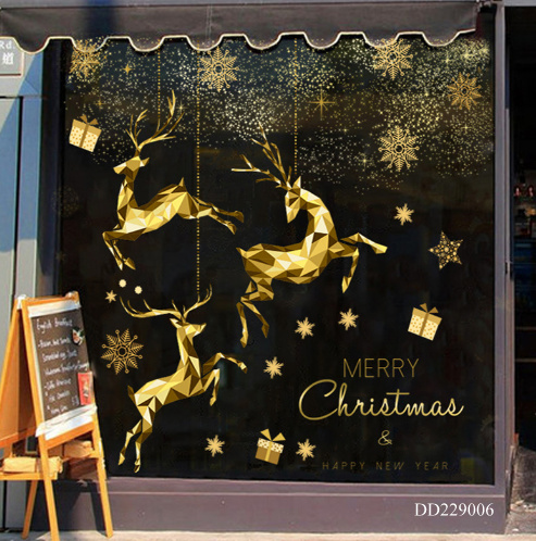 Decal Dán Trang Trí Noel 3 Con Nai DD229006 (60x90cm)