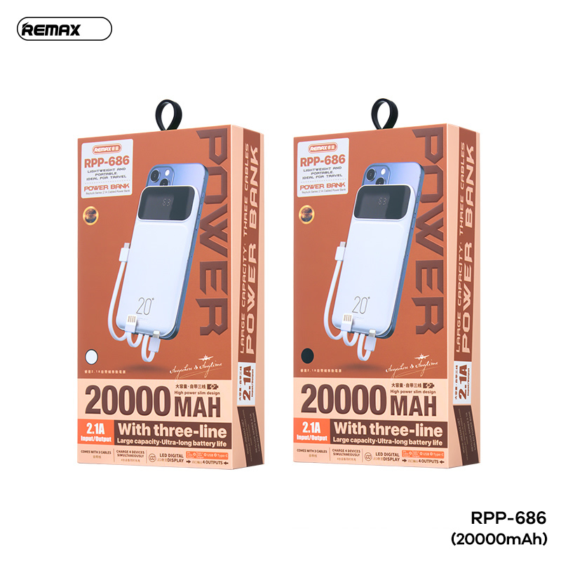 Pin Dự Phòng 2.1A REMAX RPP-686 20.000mah