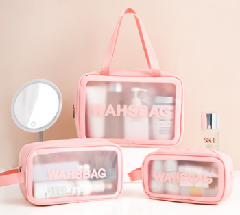 SET 3 TÚI WASH BAG TRONG SUỐT ĐỰNG MỸ PHẨM