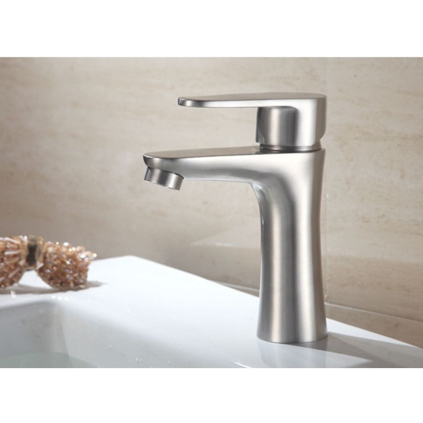 Vòi Gắn Lavabo Rửa Mặt Nóng Lạnh Inox 304 17cm