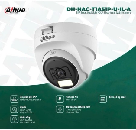 Camera Dahua DH-HAC-T1A51P-U-IL-A Chính Hãng