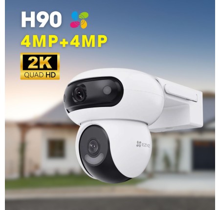 Camera Wifi 8Mp Ezviz H90 Dual Lens 2K Chính Hãng