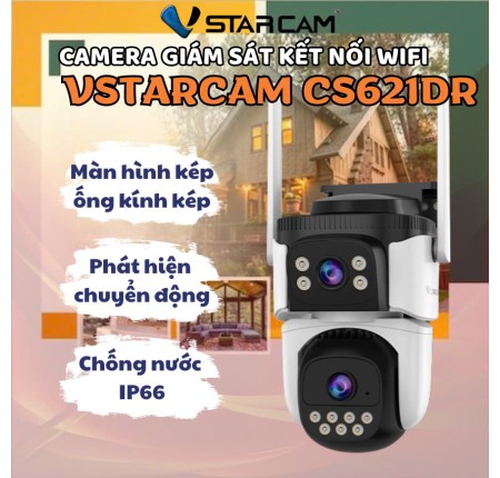 Camera wifi Vstarcam CS621DR ( 2 Khung Hình ) Chính Hãng