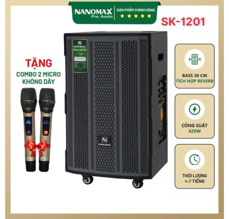 Loa Karaoke Nanomax SK-1201 Bass 30cm Công Suất 420w