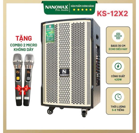 Loa Karaoke Nanomax SK-12X2 Bass 30cm Công Suất 420w