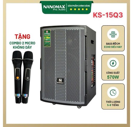 Loa Karaoke Nanomax SK-15Q3 Bass 40cm Công Suất 570w