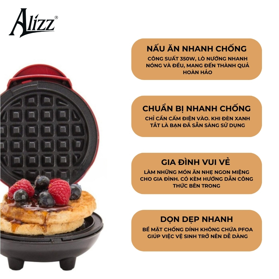 Máy Làm Bánh Dash Waffle ALIZZ AL-13911