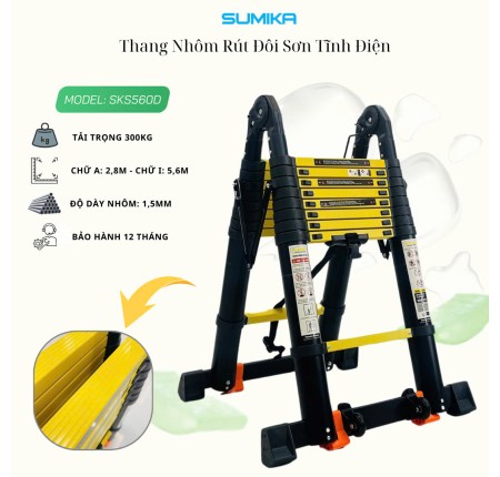 Thang Nhôm Đôi Chữ A Sumika SKS560D-Tỉnh Điện