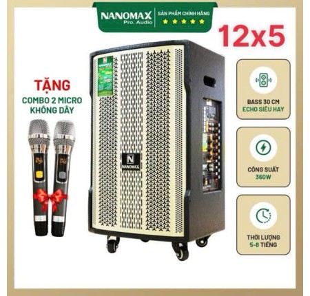 Loa Karaoke Nanomax SK-12X5 Bass 30cm Công Suất 360w