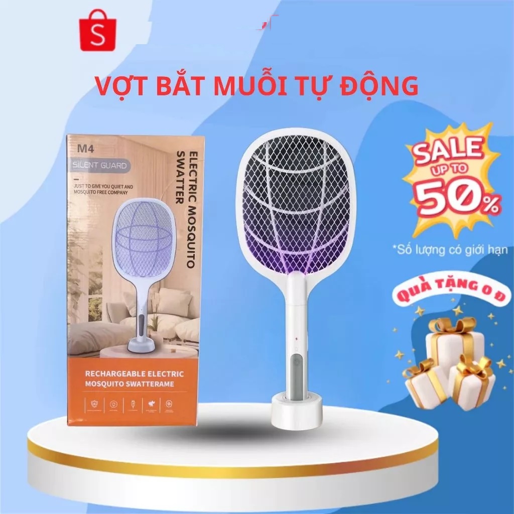 Vợt Muỗi Thông Minh Kiêm Đèn Bắt Muỗi Tự Động 2In1 M4