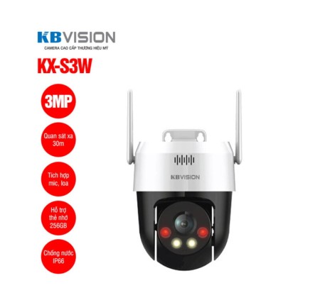 Camera Wifi 3.0mp Kbvision KX-S3W Chính Hãng