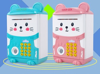 Két sắt mini hình mèo