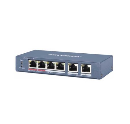 Switch Poe Hikvision 4 Port DS-3E0106P-E/M